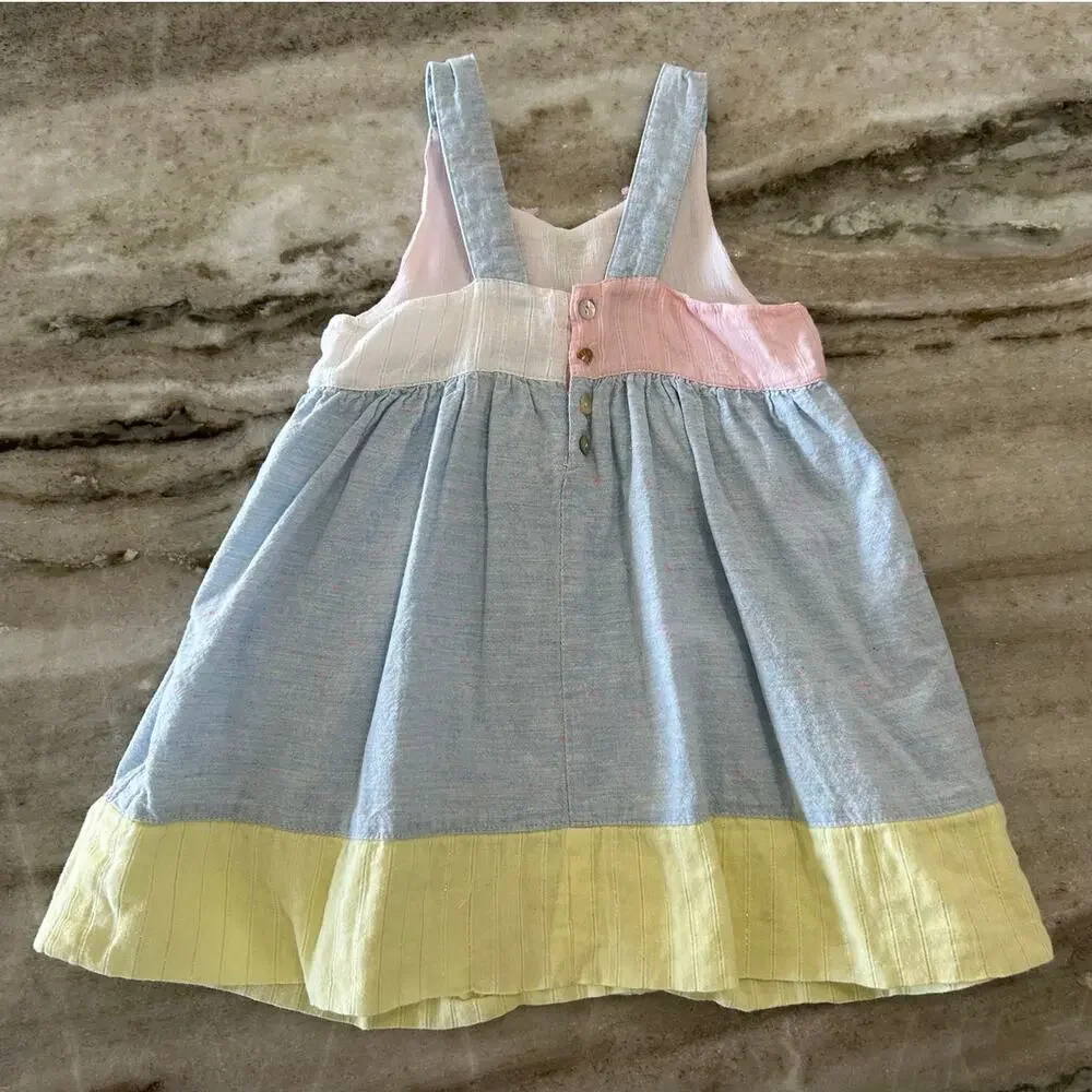 EGG New York Pastel Colorblock Dress, Cotton Sundress, Toddler Girl 2T